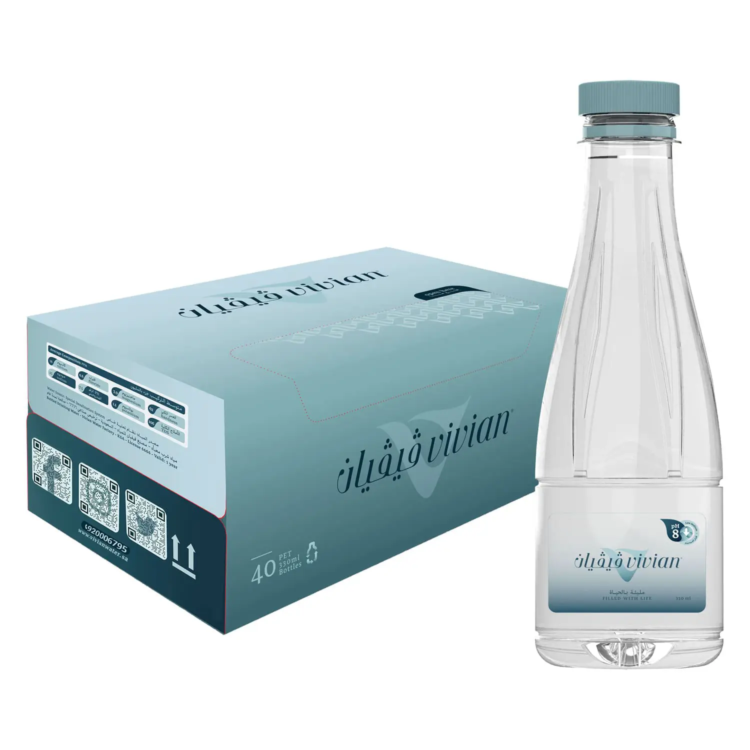 مياه ففيان كرتون 330 مل – 40 عبوه